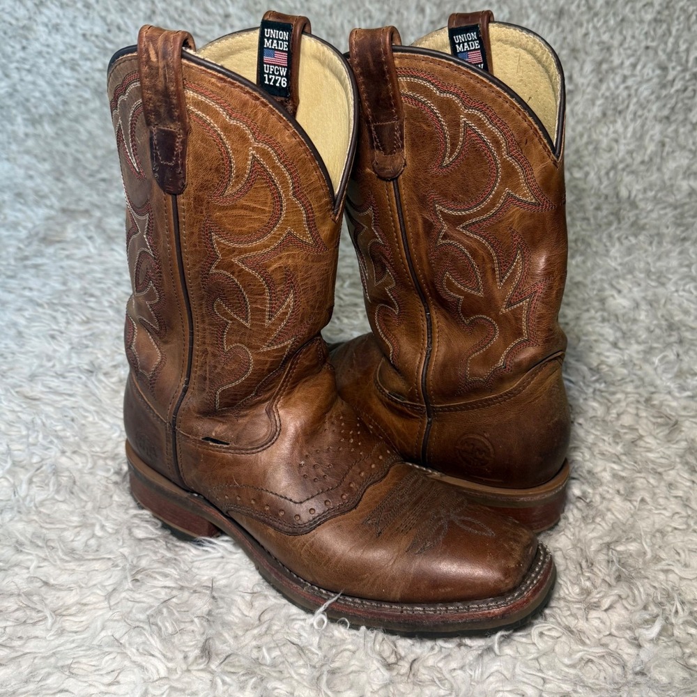 Double-H Jase DH3560 Square Toe Western Work Boots‎ |Size 8